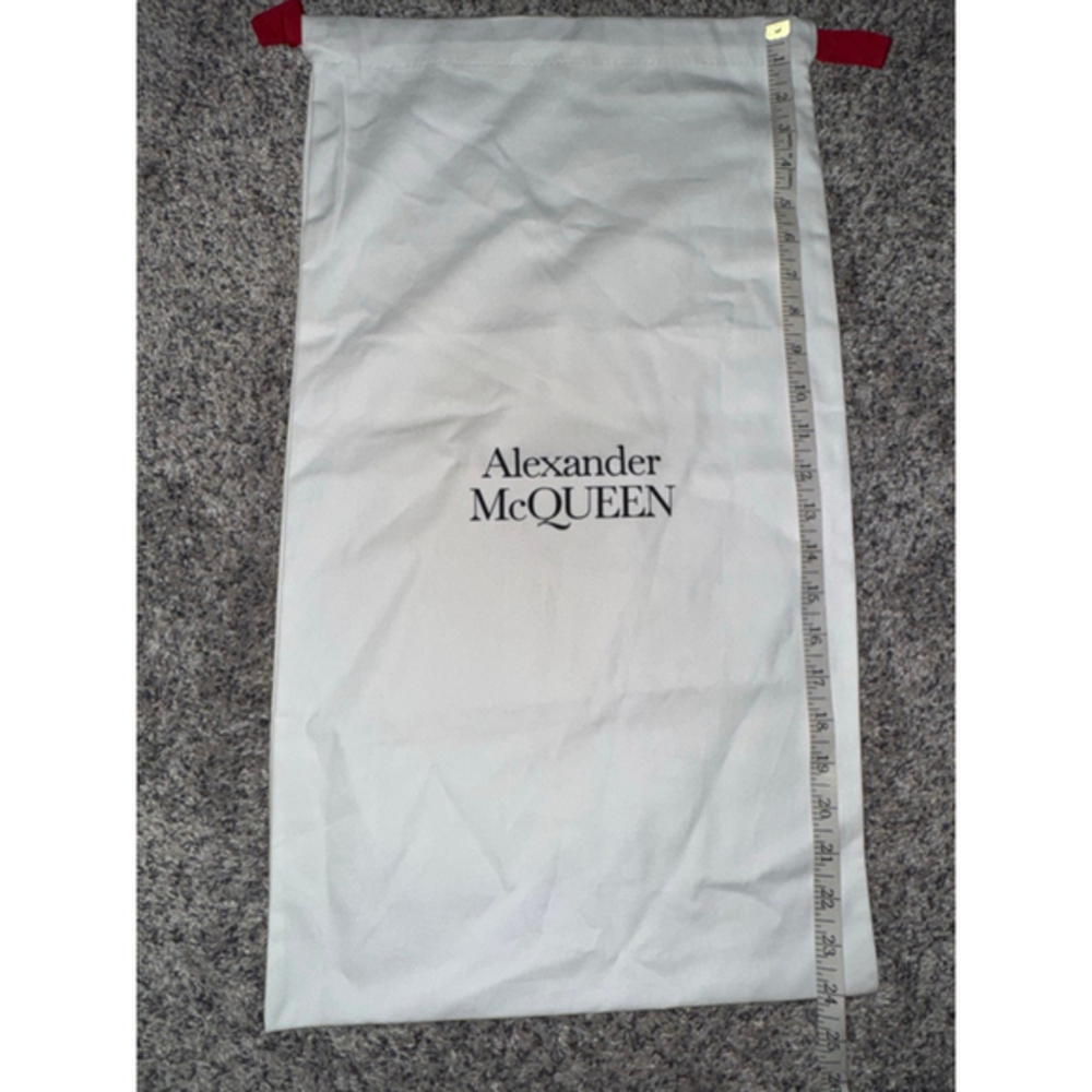 Alexander McQueen White Red Drawstring Dust Bag One Size Storage​